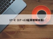 17·C（17·c13起草视频详情）